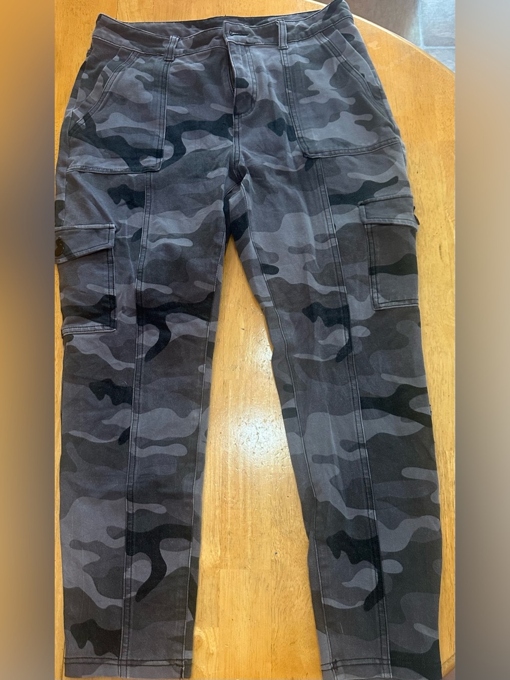 Time and Tru Gray and Black Camo Cargo Pants